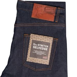 Naked And Famous Easy Guy 11oz Stretch Selvedge Denim Jeans Men's Size 38x32